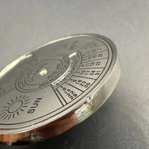 50 Year Perpetual Calendar Pendant Necklace 2010 to 2060 Nautical Guide Metal - Picture 6 of 9